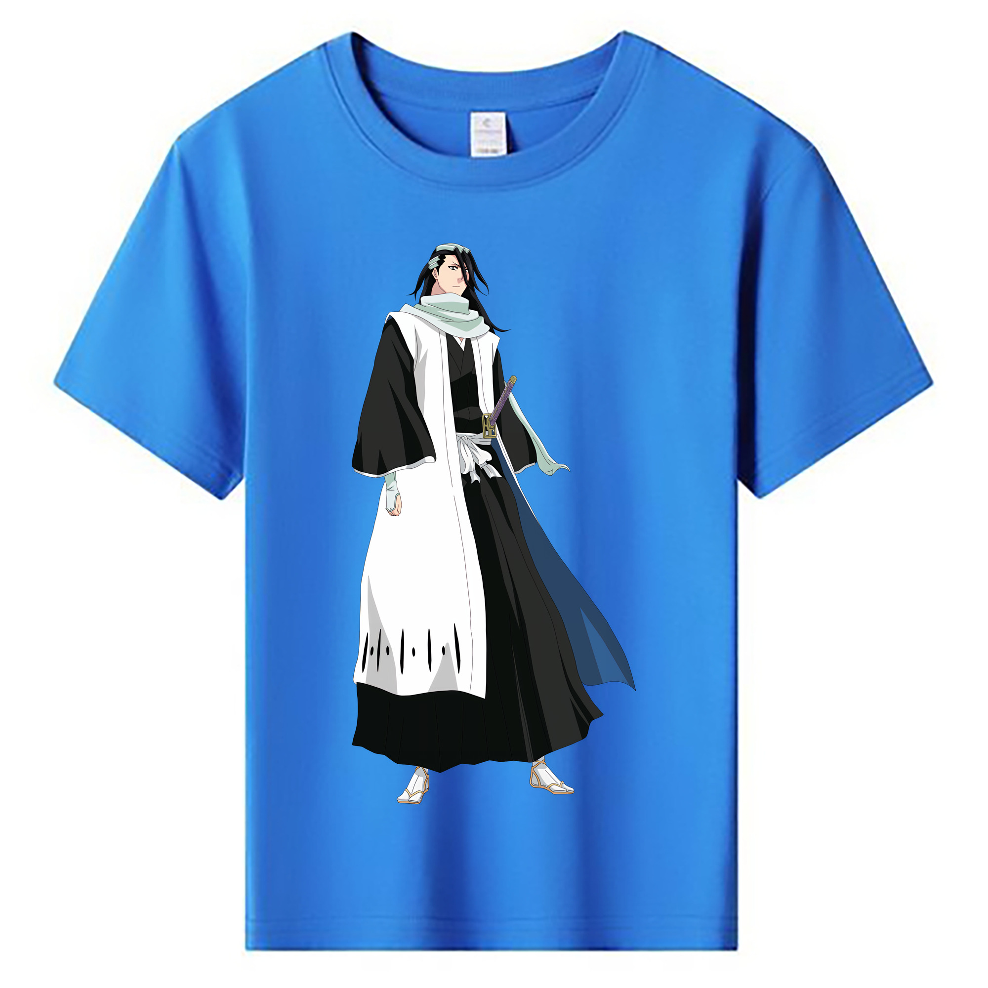 （画像用） ブリーチ くちき びゃくや BLEACH Kuchiki Byakuya 綿100％キッズTシャツ（フロントプリント）